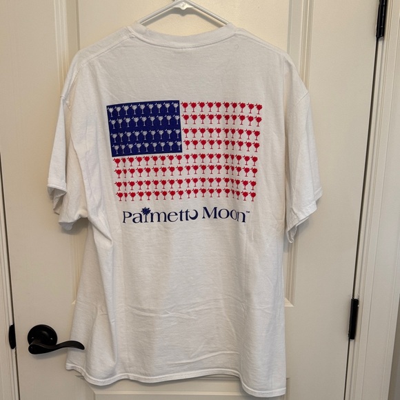 Palmetto Moon American Flag White and Blue Graphic Tee - Picture 4 of 4